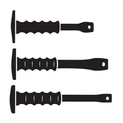 Chisel silhouette image on white background