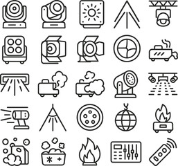 Fototapeta premium Web Design Icon Collection in Black Silhouette Style
