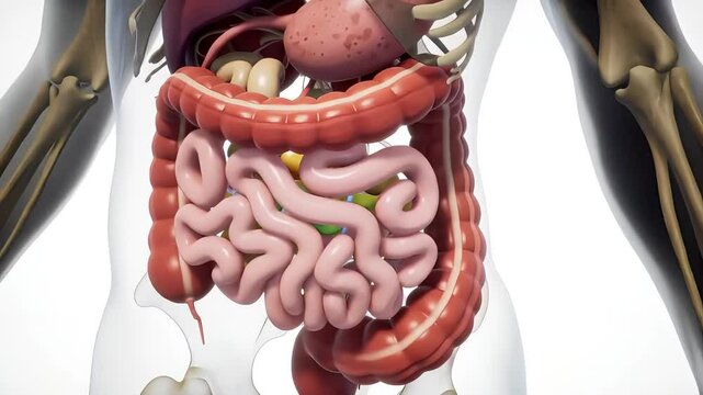 Detailed 3D Model of the Human Digestive System