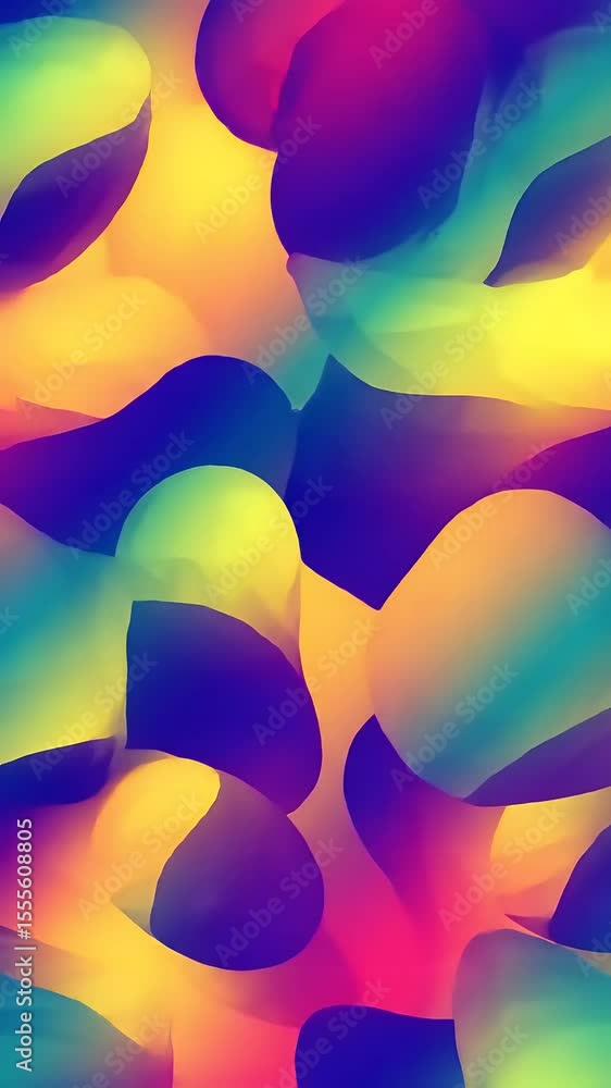 Poster vibrant abstract background with fluid shapes and gradient colors