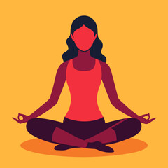 yoga woman silhouette