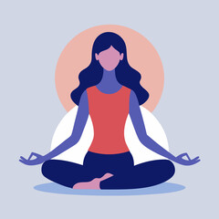 yoga woman silhouette