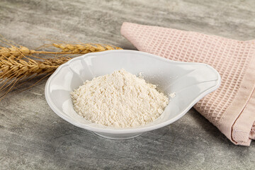Wheat flour for cooking in the bowl