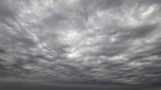 timelapse video of heavy grey snow or rain clouds