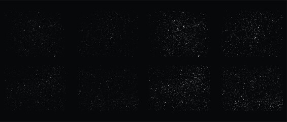 Snowfall set of isolated luxury snowflakes grunge texture background design