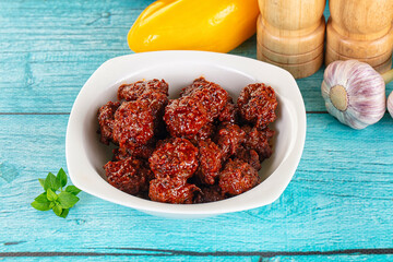 Minced meef meatball with tomato sauce