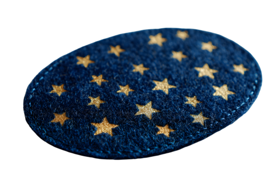 Blue denim texture with label on transparent background