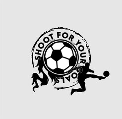 Shoot For Your Goals, logo design vector illustration