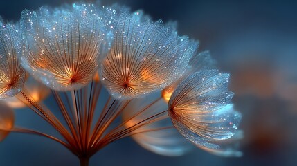 Magisch leuchtende Fantasieblumen im sanften Abendlicht


