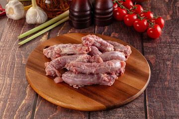 Raw chicken neck for cooking