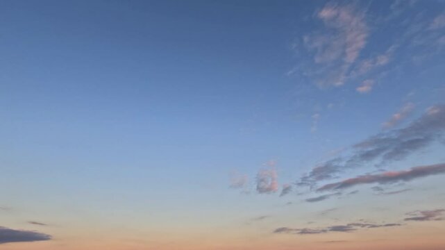 timelapse video of small clouds at sunrise after the rain for forecast