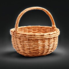 Empty wicker basket