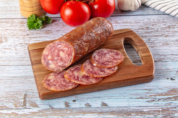 Salchichon pork cured sausages with parmesan