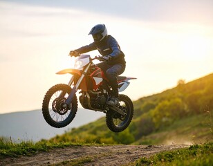 motocross rider jumping