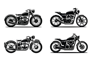 Vintage Motorcycle Collection: An elegant compilation showcasing the timeless allure of classic motorcycles, meticulously captured.