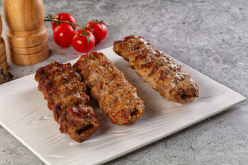 Grilled kebab minced meat barbecue