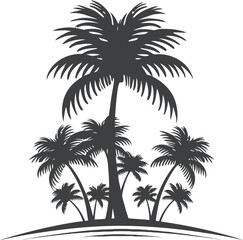 Silhouette Plum Tree Vector Design – Elegant