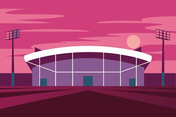 Fototapeta premium Modern vector illustration of urban building architecture with glass windows and a contemporary design