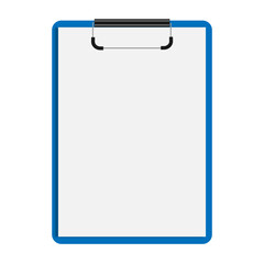 Clipboard vector illustration in cartoon flat style. Clipboard icon isolated on white background. Round icon. Checklist clipboard silhouette. Simple circle icon.