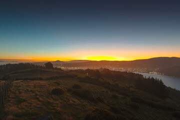 Sunset Over Dunedin, New Zealand