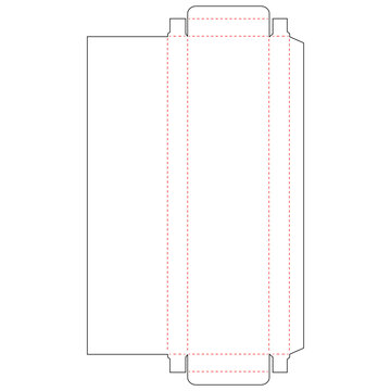 Pencil box packaging die cut template design