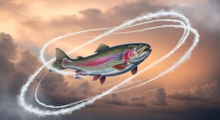 Rainbow Trout Fish Sky
