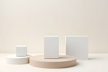 Abstract Geometric Box Packaging Display