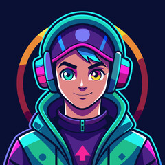 boy with headphones