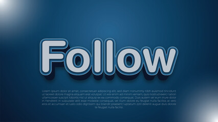 Text effect for the name "Follow" 