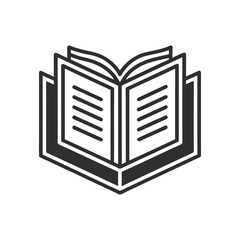 line art educational, book, pen, logo, vector design