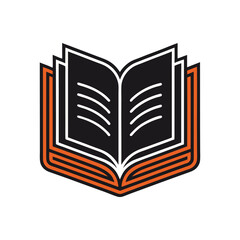 line art educational, book, pen, logo, vector design