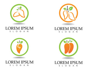 Mango fruits logo and symbols