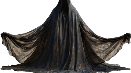 Mystical Invisibility Cloak with Magical Fabric and Hidden Powers Isolated on White Background