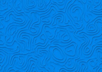 Fototapeta premium Blue topographic map lines background texture