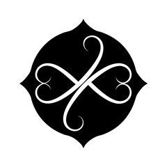 Elegant Calligraphy Inspired Ornament With Graceful Details Vector Illustration