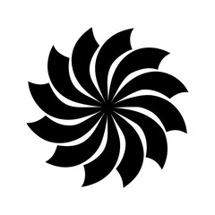 Floral Swirl Pattern With Bold Symmetrical Flourishes Vector Illustration