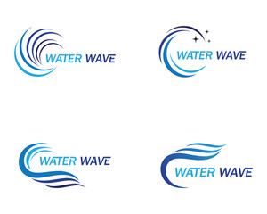 Water Wave symbol and icon Logo Template vector