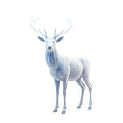 Majestic Winter Deer: Pixel Art Animal Illustration