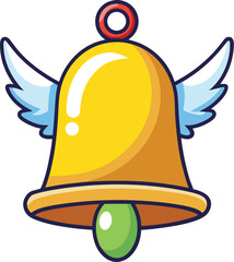 Yellow Winged Bell Vector