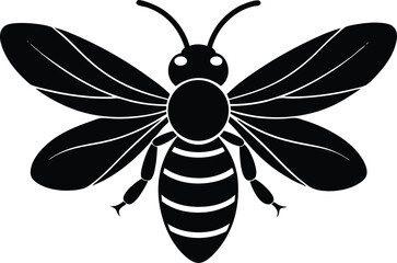 vector illustration of a bee
