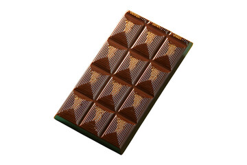 Isolated testy chocolate on transparent background