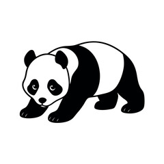 Baby Panda Crawling Clipart