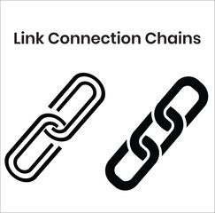 Link Connection Icon Vector – Chain, Network, Connectivity, Symbol