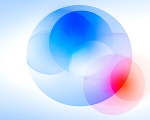 Obraz premium Abstract circles blending soft colors smoothly
