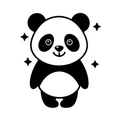 Kawaii Panda with Sparkles
