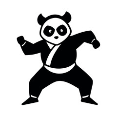 Ninja Panda Action Pose
