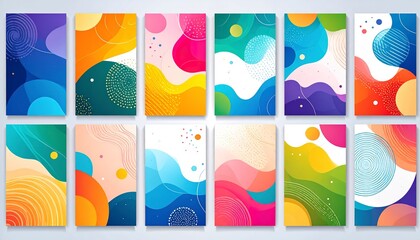 Abstract background with soft colored spots and minimal shapes, modern design.