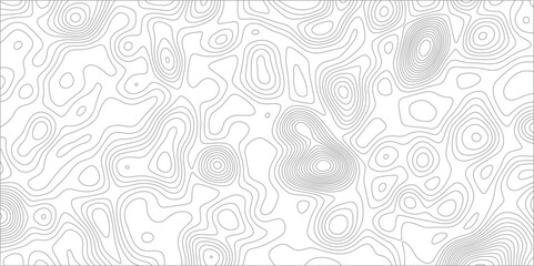 Abstract background with topographic map white background. The stylized height of the topographic map contour in black lines. gradient multicolor wave curve lines banner background design.