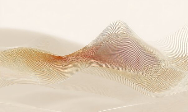 Minimalist abstract landform with parallel lines