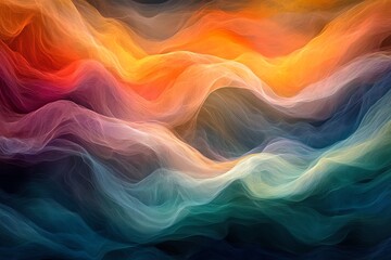 Abstract Wave Canvas: Serene Hues and Flowing Forms